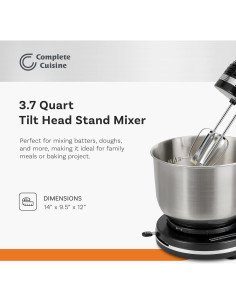 Batidora de Cabeza Inclinada Complete Cuisine 3.5L Negra 2