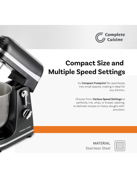 Batidora de Cabeza Inclinada Complete Cuisine 3.5L Negra