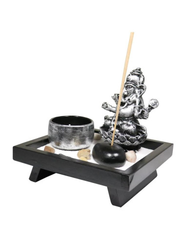 Kit de Jardín Zen 6goodeals con Quemador de Incienso Ganesha