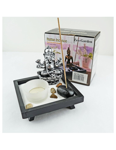 Kit de Jardín Zen 6goodeals con Quemador de Incienso Ganesha