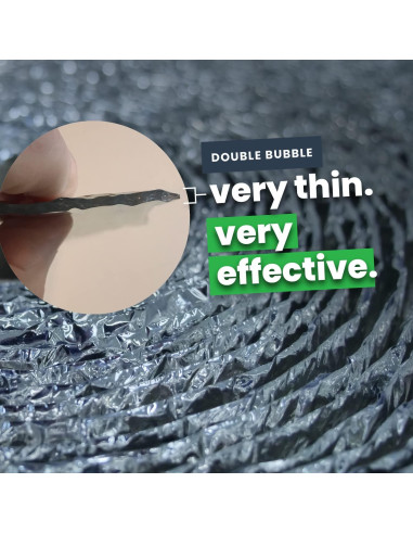 Aislante EcoFoil Burbuja Doble 40.64 cm x 38.1 m - Refleja 96% Calor