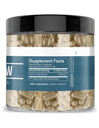 Extracto de Garra del Diablo Earthborn Elements 200 Cápsulas Puras