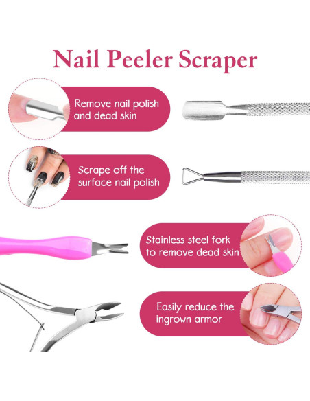 Kit Removedor de Esmalte en Gel Anezus 1045pcs con Clips y Herramientas