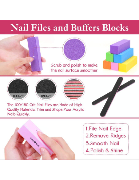 Kit Removedor de Esmalte en Gel Anezus 1045pcs con Clips y Herramientas