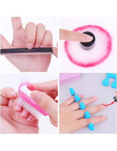 Kit Removedor de Esmalte en Gel Anezus 1045pcs con Clips y Herramientas