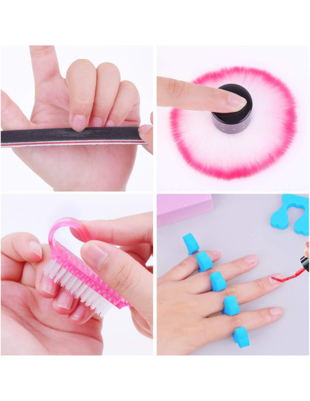 Kit Removedor de Esmalte en Gel Anezus 1045pcs con Clips y Herramientas