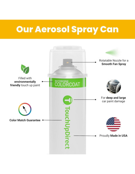 Pintura de Retoque Aerosol TouchUpDirect 13.5 oz Negro Metálico