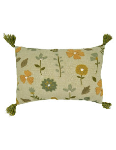 Funda de Almohada Bordada Floral Saro Lifestyle 40x61 cm Verde