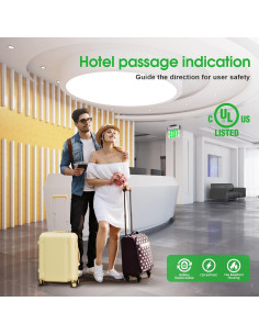 Señal de Salida Iluminada LED Verde SiTiSFi Doble Cara 2 Paquete 2