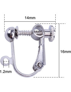 BronaGrand 24 Piezas Pendientes Clip-on No Perforados 4 Colores 2