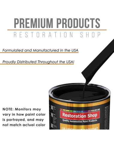 Kit Completo de Pintura Automotriz Restoration Shop 946ml Negro Brillante