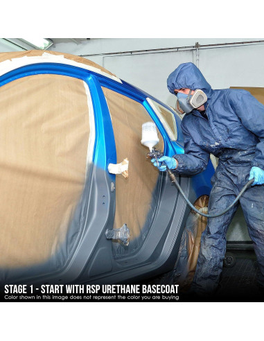 Kit Completo de Pintura Automotriz Restoration Shop 946ml Negro Brillante