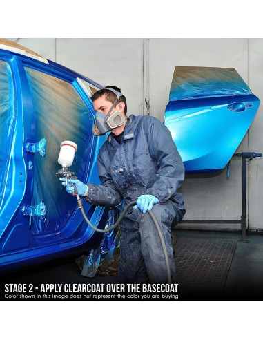 Kit Completo de Pintura Automotriz Restoration Shop 946ml Negro Brillante