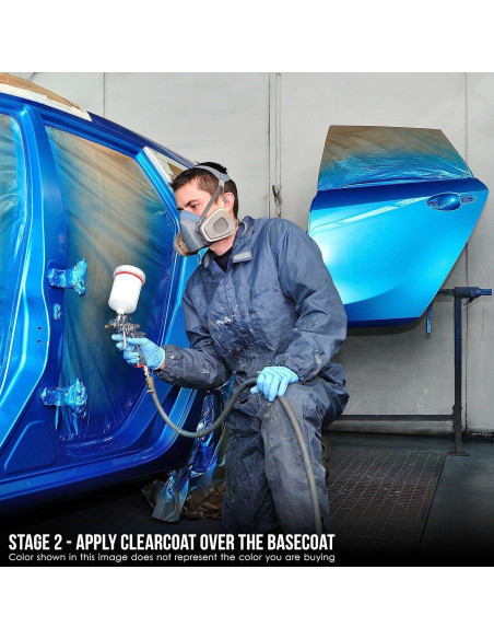 Kit Completo de Pintura Automotriz Restoration Shop 946ml Negro Brillante