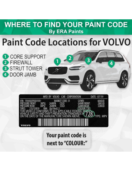 Pintura Automotriz ERA 736 Metálico Crepúsculo Brillante 7.39 ml