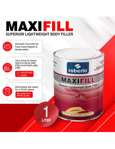 Roberlo Maxifill Relleno de Carrocería Ligero 1L + Endurecedor