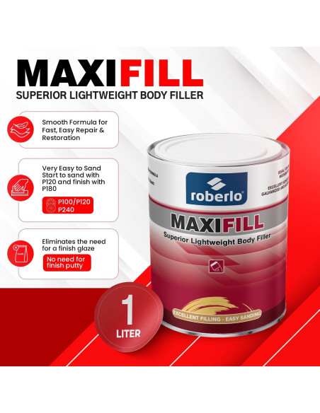 Roberlo Maxifill Relleno de Carrocería Ligero 1L + Endurecedor