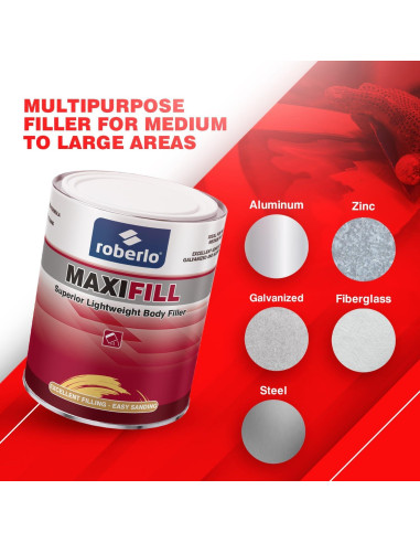 Roberlo Maxifill Relleno de Carrocería Ligero 1L + Endurecedor