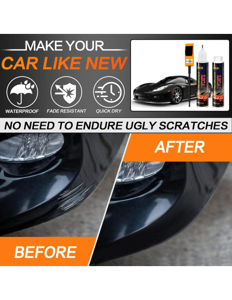 Bolígrafo de Pintura de Retoque SNSIR 0.4 Oz Negro Brillante