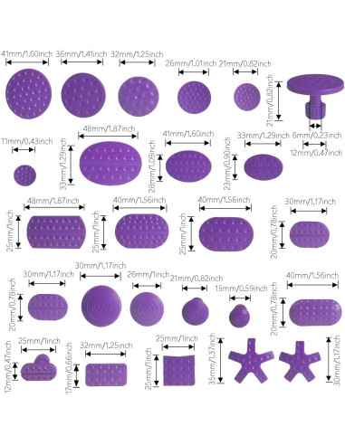 Pestañas de Extracción de Abolladuras Hyamass - 24 Piezas