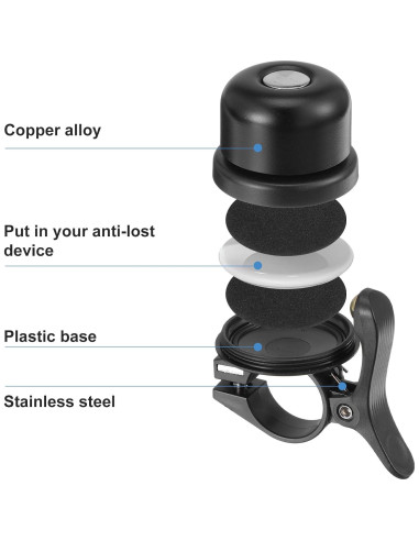 Campana de Bicicleta Josojoou 120db Montaje en Manillar