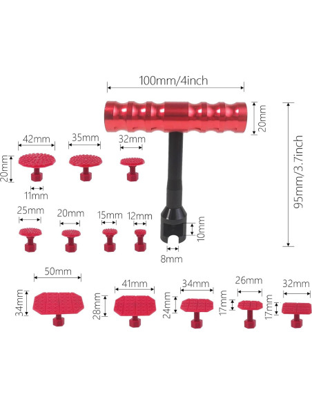 Kit de 13 Piezas de Herramientas PDR Hyamass para Abolladuras