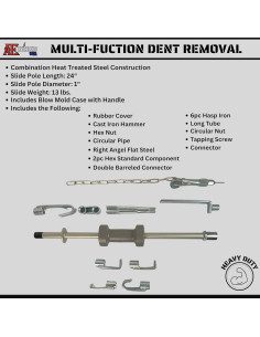 Juego de Extractores de Abolladuras ATE Pro. 18 Piezas con Martillo 2
