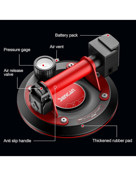 Ventosa eléctrica de vidrio SENCAN 20.32 cm 2 piezas