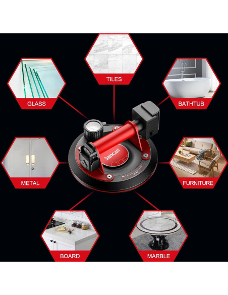 Ventosa eléctrica de vidrio SENCAN 20.32 cm 2 piezas