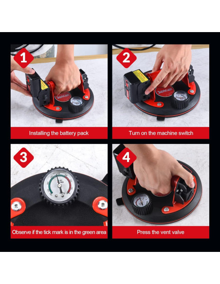 Ventosa eléctrica de vidrio SENCAN 20.32 cm 2 piezas