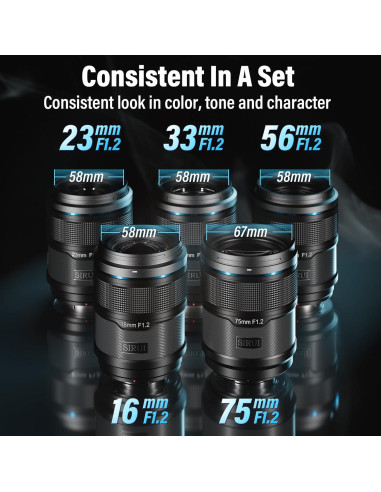 Conjunto de Lentes Autofocus SIRUI Sniper 16-75mm F1.2 APS-C