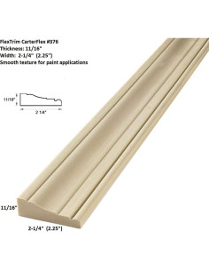 Moldura Flexible Precurvada FLEXTRIM 376 57 mm x 17.5 mm 2