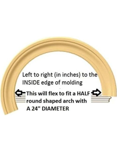 Moldura Flexible Precurvada FLEXTRIM 376 57 mm x 17.5 mm