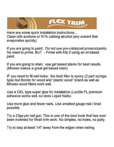 Moldura Flexible Precurvada FLEXTRIM 376 57 mm x 17.5 mm