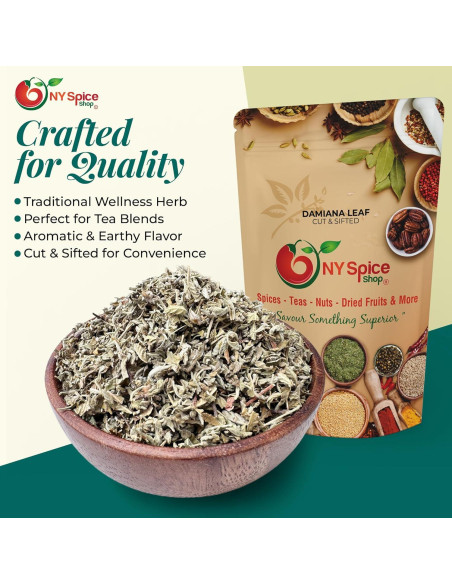 Hojas de Damiana NY Spice Shop 113.4g - 100% Naturales