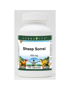 Sorrel de Oveja 450 mg TerraVita 100 Cápsulas Sin Rellenos 2