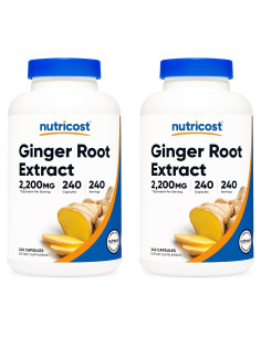 Extracto de raíz de jengibre Nutricost 550mg 240 cápsulas