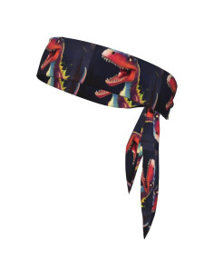 Diadema Deportiva PHAYAH Doble Cara Patrón Dinosaurio Unisex