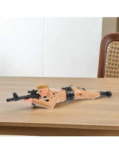 2 Figuras de Soldado Eléctrico Gateador Abaodam 34x14cm 2