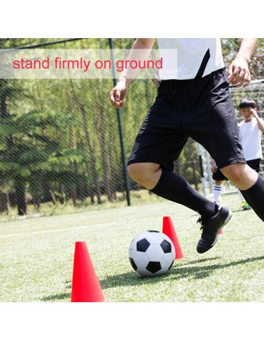 10 Conos de Entrenamiento de Fútbol Rojo - Marcadores de Seguridad