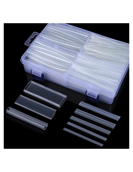 Kit de Tubos Termocontraíbles XHF 205 Pcs 3:1 Claro 3.5 cm