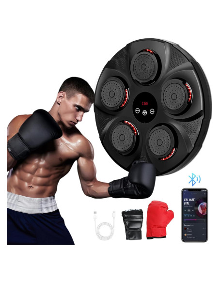Máquina de Boxeo Musical Montada en Pared FAHKNS Negra 2.56kg