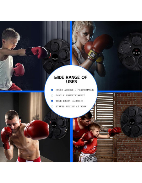 Máquina de Boxeo Musical Montada en Pared FAHKNS Negra 2.56kg