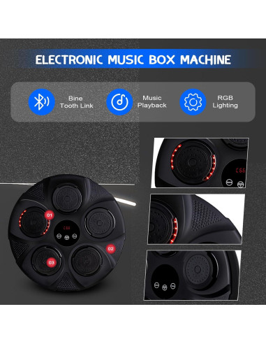 Máquina de Boxeo Musical Montada en Pared FAHKNS Negra 2.56kg