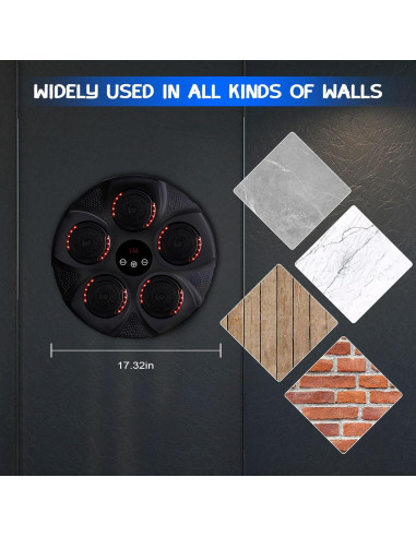 Máquina de Boxeo Musical Montada en Pared FAHKNS Negra 2.56kg