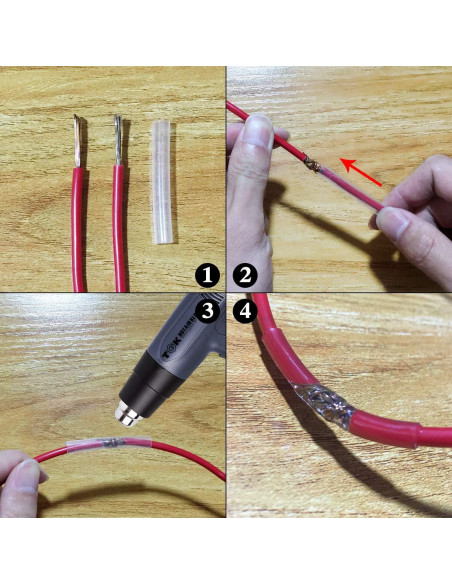 Kit de Tubos Termocontraíbles XHF 205 Pcs 3:1 Claro 3.5 cm