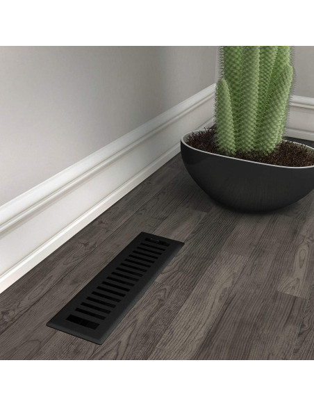 Registro de Piso Decorativo Imperial RG3437 5.72x30.48cm Hierro Negro