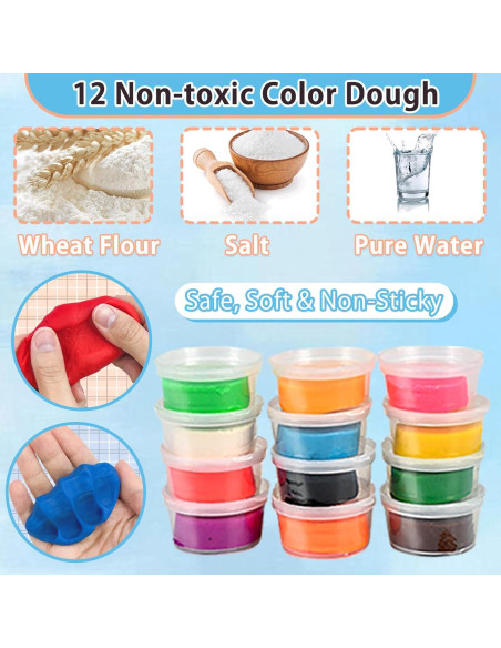 Juego de Masa de Color Crelloci 34 Piezas Máquina de Helados