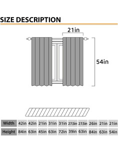 Cortinas de Cocina Lnepty, Pack de 2, 53.34 x 137.16 cm, Camping 2