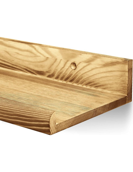 Estanterías Flotantes de Madera COCIVIVRE - Juego de 6 Rústicas